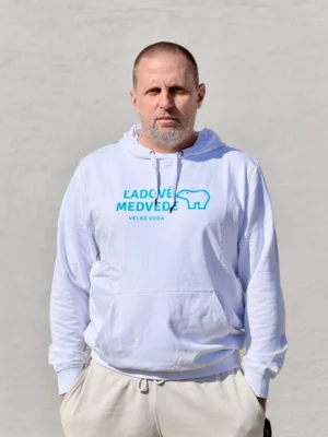 LMVv mikina biela s kapucňou